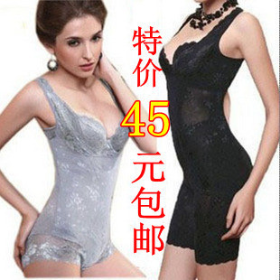 Bamboo charcoal fat burning slimming abdomen drawing thin waist one piece shaper slimming clothes beauty care underwear