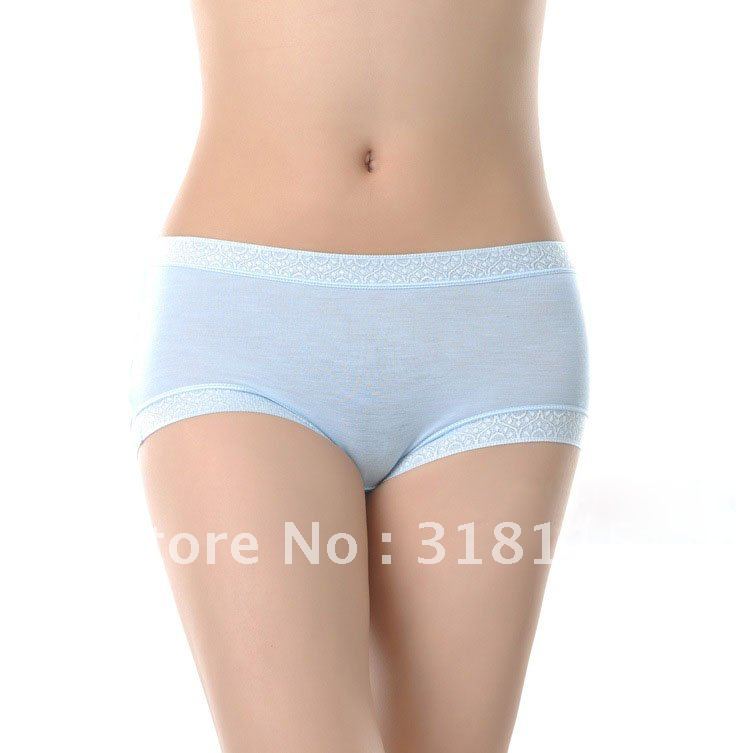 Bamboo Fiber Tracelessness Waist Panties Women's Underwear Briefs Knickers 900852-510009E Free shipping