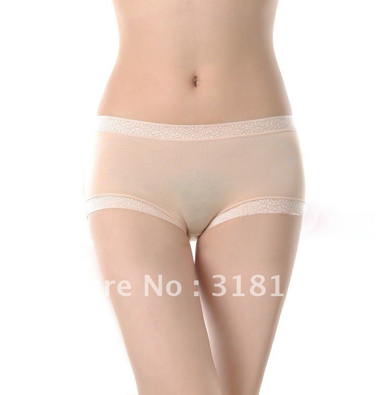 Bamboo Fiber Tracelessness Waist Panties Women's Underwear Briefs Knickers 900852-510009G Free shipping