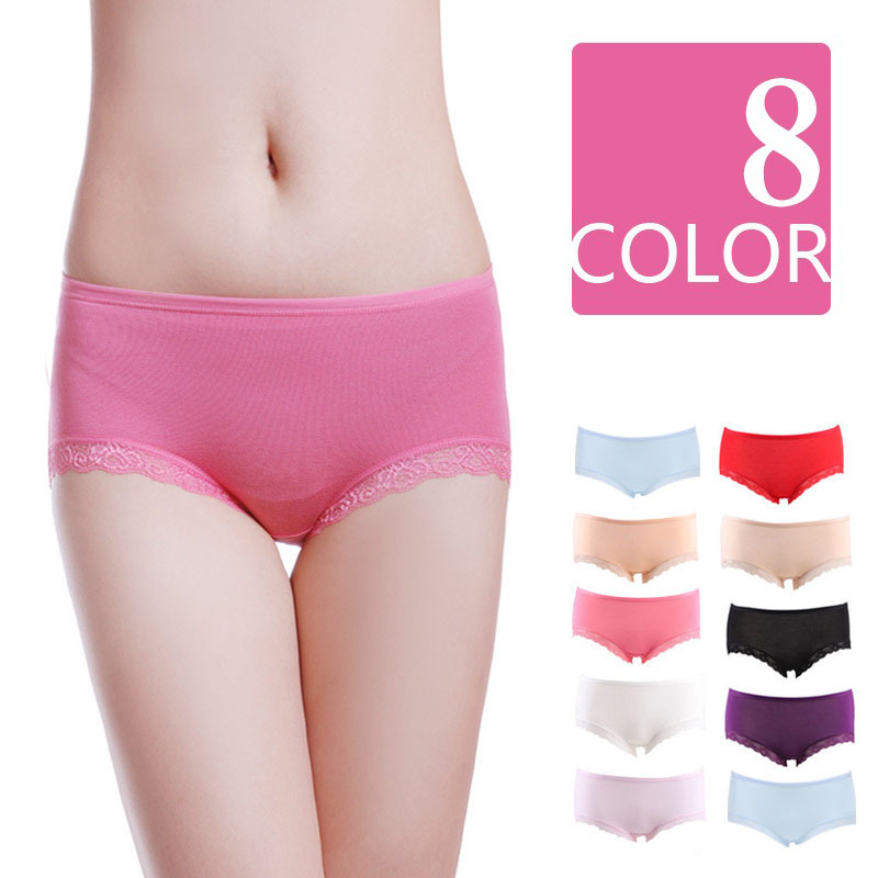 bamboo fibre antibiotic sexy mid waist trigonometric panty