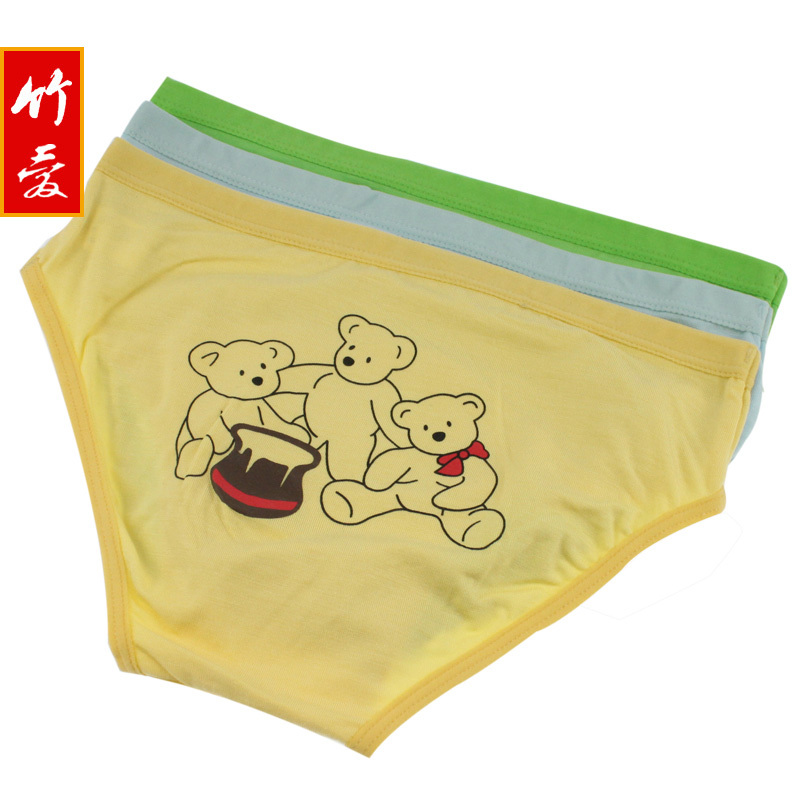 Bamboo fibre bear child panties baby cartoon graphic patterns cute little panties soft antibiotic e320