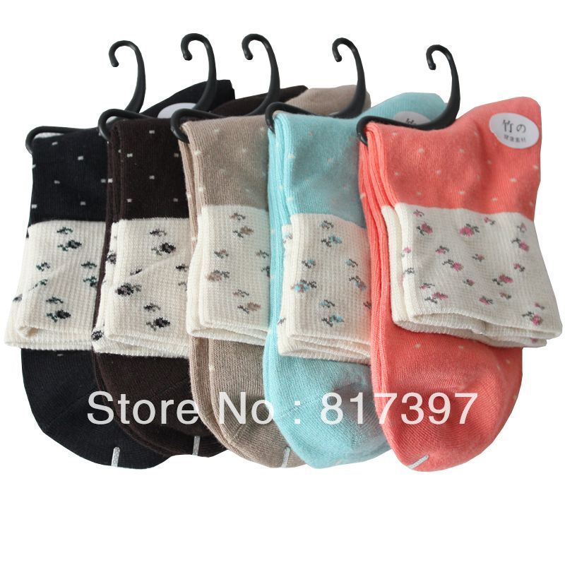 Bamboo fibre knee-high socks perspicuousness antiperspirant spring and autumn socks high quality socks