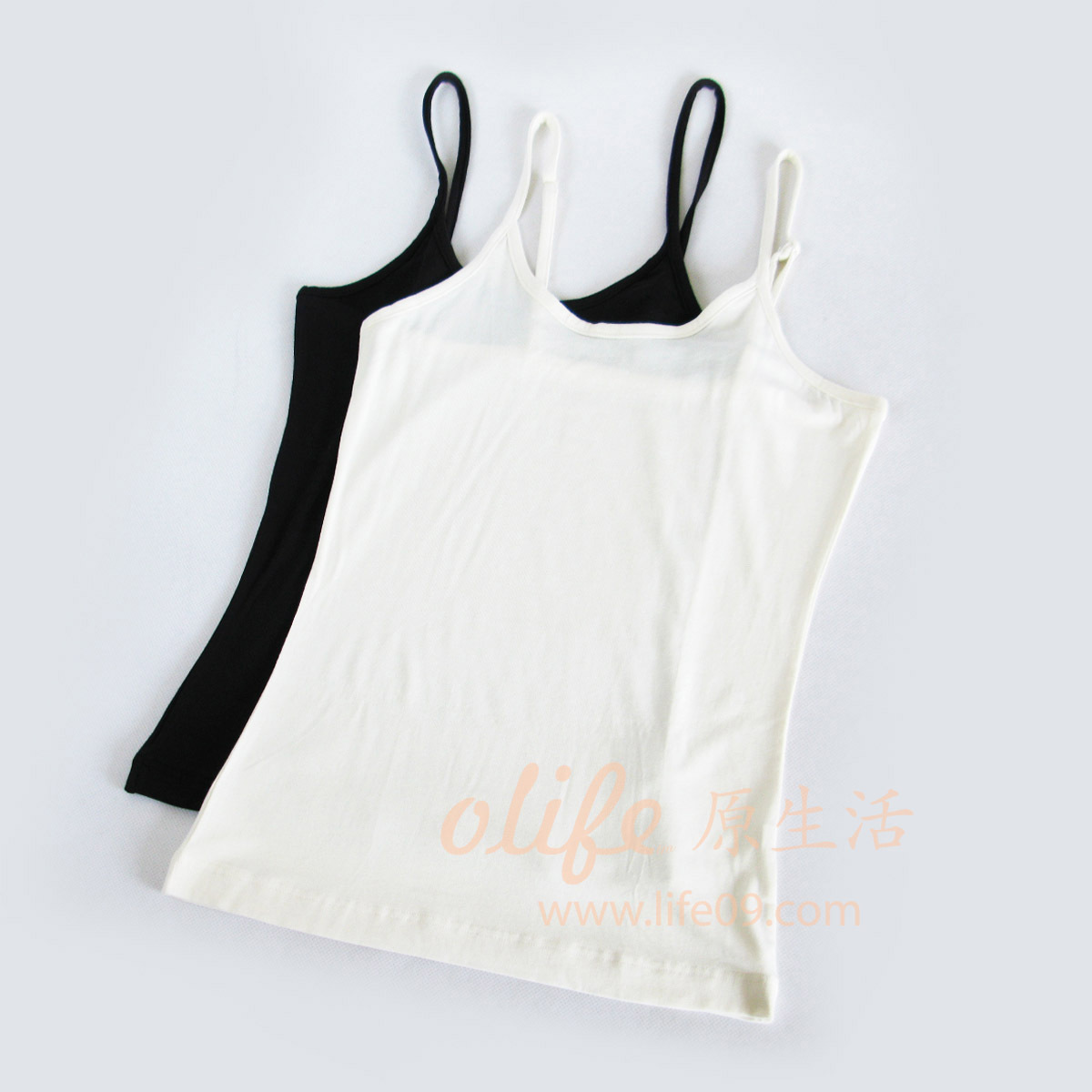 Bamboo fibre spaghetti strap top spaghetti strap tube top natural organic , breathable comfortable 8104