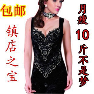 Bamboo print slender waist corset abdomen drawing beauty care body shaping bodysuit slimming clothes shapewear