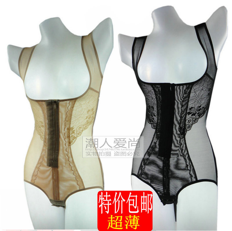 Bamboo ultra-thin open-crotch one piece shaper one piece shapewear slimming clothes body shaping beauty care clothing