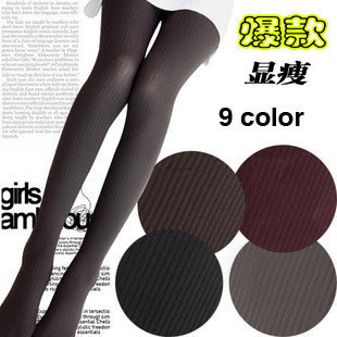 Bars autumn and winter twisted pantyhose female socks women's socks