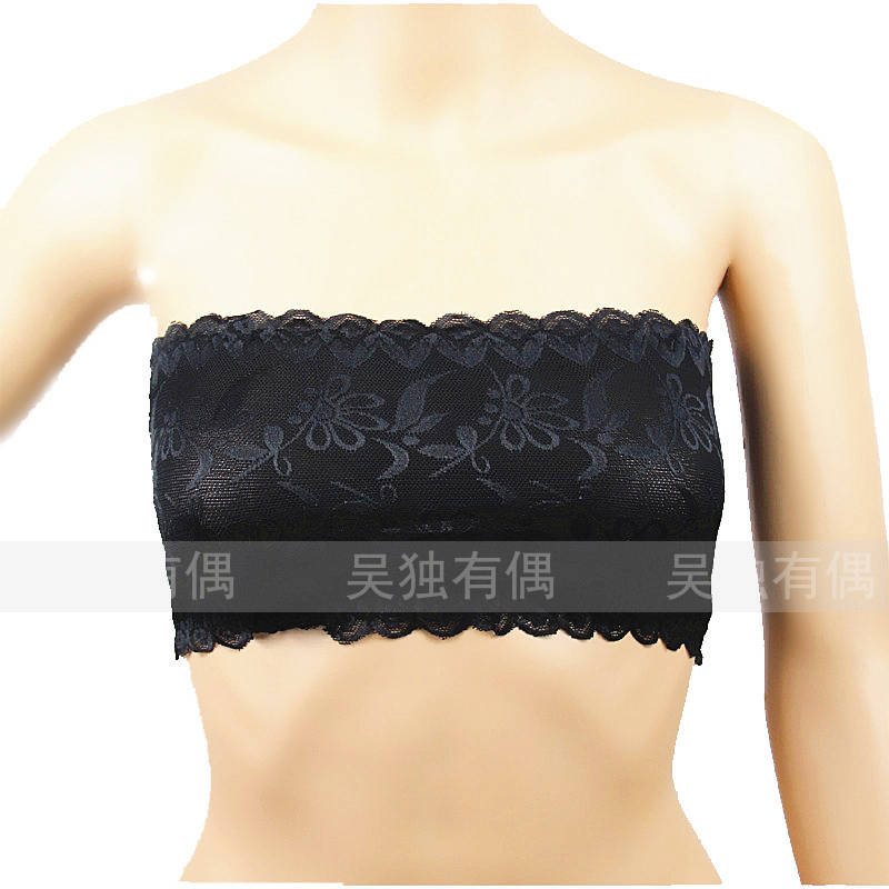 Basic sexy lace tube top basic lace tube top tube top black-and-white 2