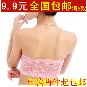 Basic underwear tube top decoration lace tube top pad shoulder strap