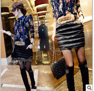 BB- 2012 plus cotton woolen winter leather bust skirt fashion belt k110070 skirt