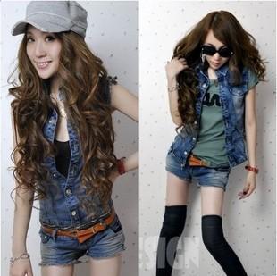 BB- 2013 spring and summer women's hot-selling low-waist split vest jumpsuit shorts set with belt