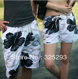 Beach darling of men and women casual beach pants couple suit shorts