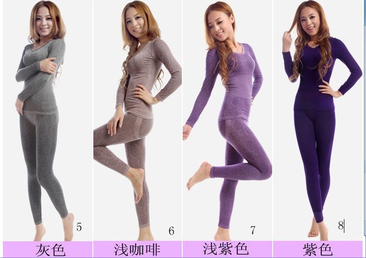 Beam waist seamless body underwear female model body thermal underwear basic thermal underwear