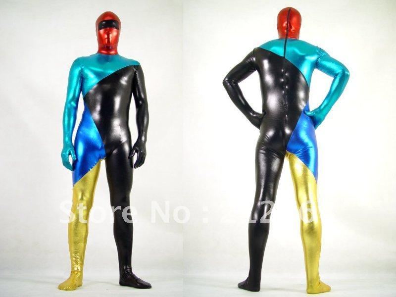 Beautiful Zentai Suits Chromophous Colorful Decoration Glue All-inclusive PS041