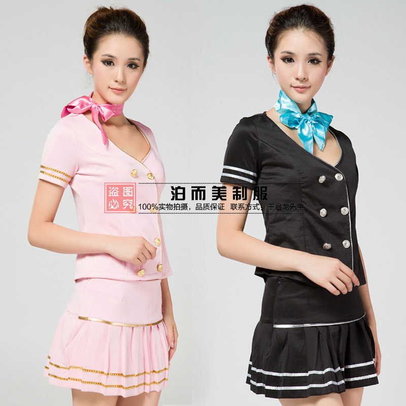 Beauty clothes stewardess uniforms professional set sauna service ktv work wear uniform