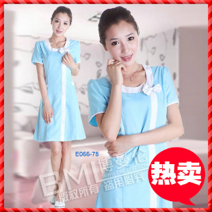 Beauty services work wear summer work wear elastic cotton ladies beauty salon uniform