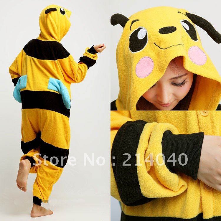 Bee Animal Costume Kigurumi Pajamas Adult Cosplay Sleepwear