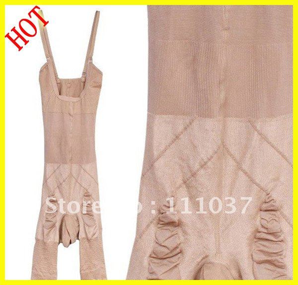 Beige And Black slim Lift Underwear Full Body Shaper With Straps 100pcs With Opp Bag Packed