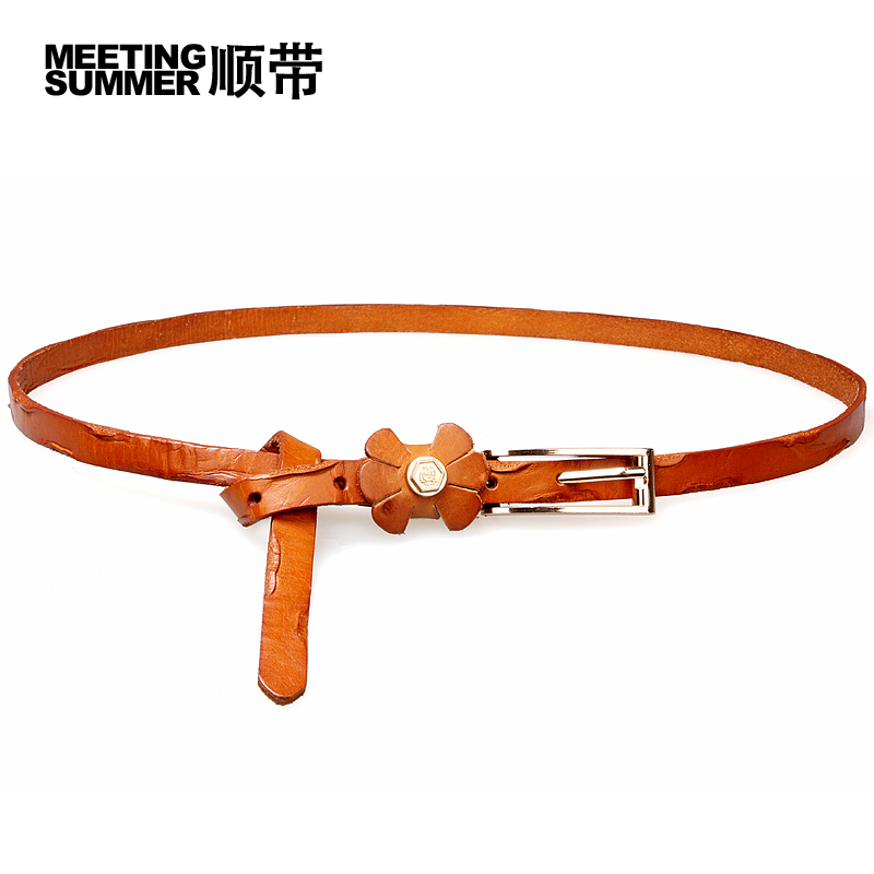 Belt belt women's genuine leather first layer of cowhide strap fashion all-match decoration one-piece dress