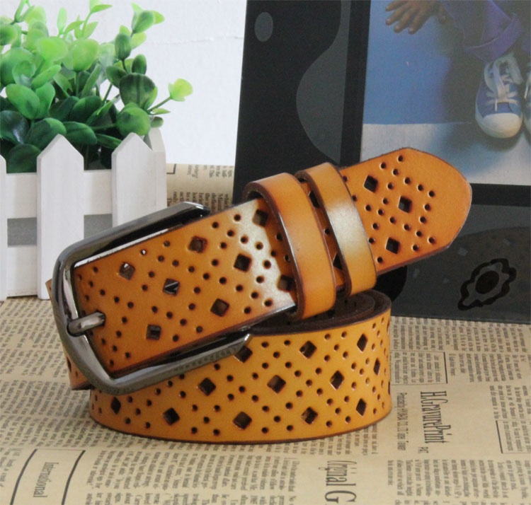 Belt female all-match genuine leather fashion wide strap casual all-match cowhide women's belt