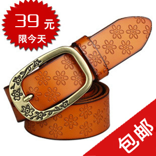 Belt female all-match strap women's genuine leather fashion vintage pin buckle cowhide belt