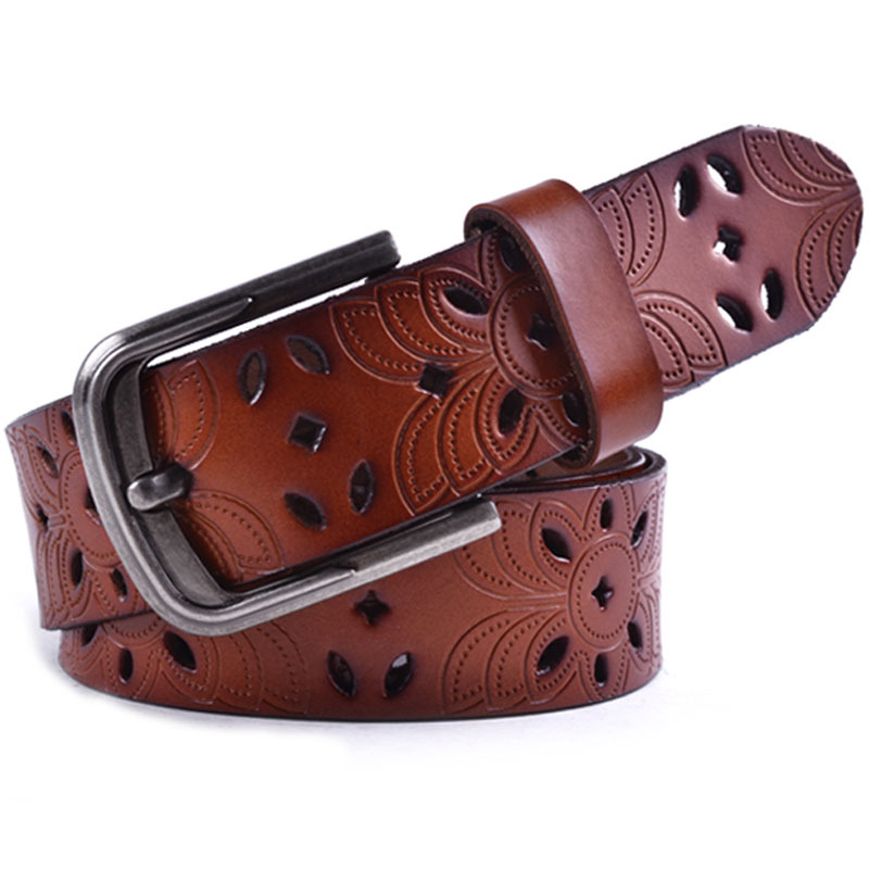 Belt female genuine leather strap Women women's belt women's strap cowhide cutout all-match