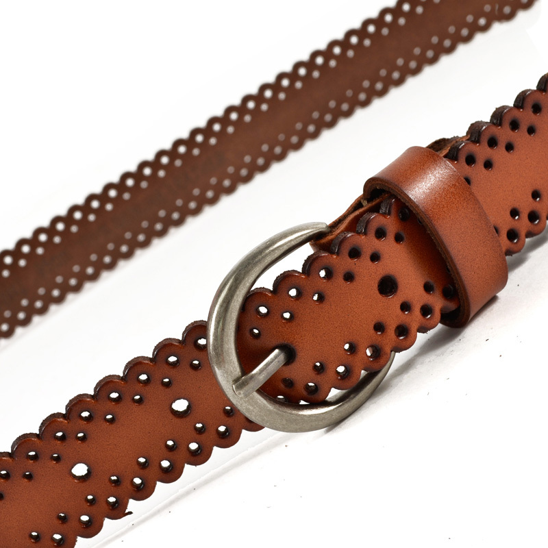 Belt female genuine leather strap Women women's belt women's strap genuine leather cutout all-match belt np