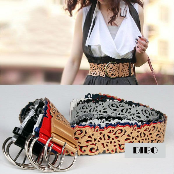 Belts for men,Cutout strap women's all-match fashion belt decoration strap ultra wide cummerbund female,leather belt