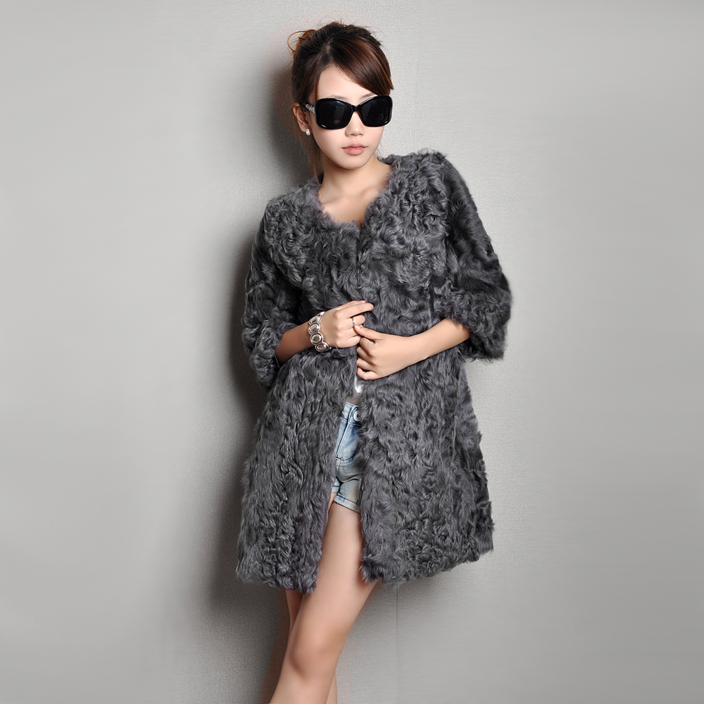 Berber fleece fur coat 2012 women's yoona doll edition design long overcoat