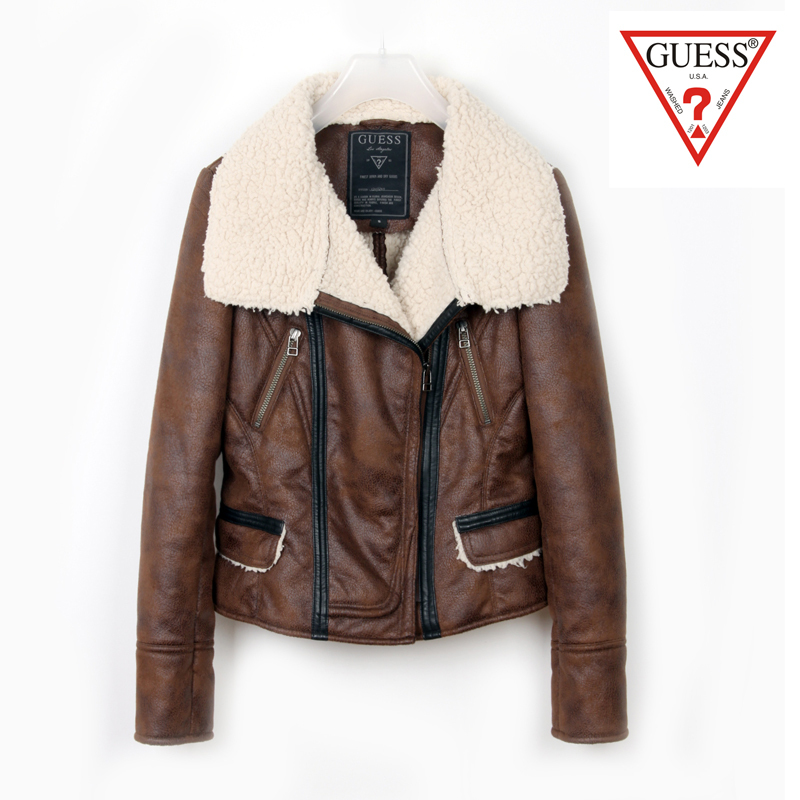 Berber fleece motorcycle leather clothing autumn and winter short design fur collar leather clothing short jacket female