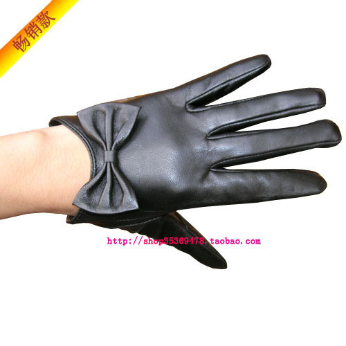 Best cool bow women's classic genuine leather sheepskin gloves