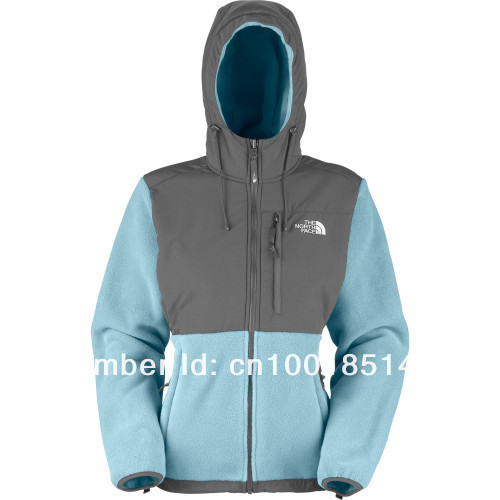 best price Women's sky blue denali fleece hoodie Outerwear Northing Camping Windproof Coats lady Mountaineering face Sportwear