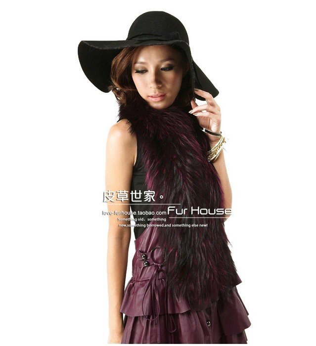 Best quality! from China Leather Market! Genuine! New Arrival women raccoon fur vest+Fashion+Free Shipping!