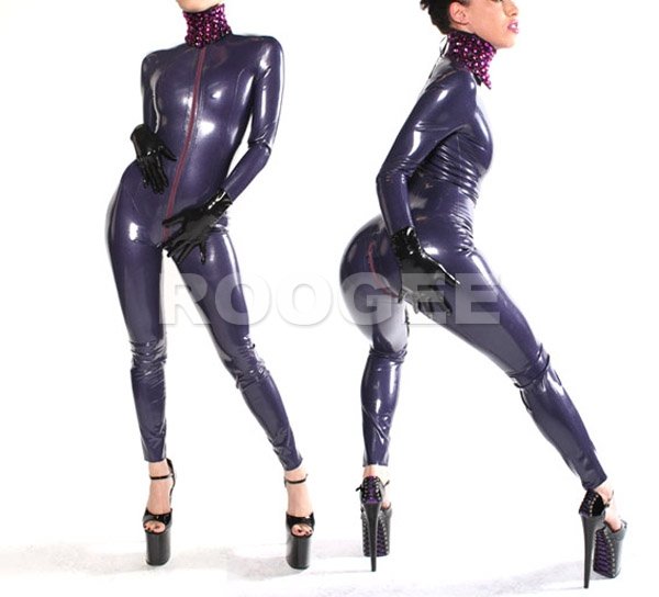 Best selling close-fitting latex catsuits