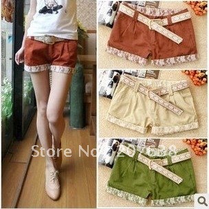 Best selling! Fashion Lace Cotton Shorts, Women Short Pants+free shipping  BY EMS Retail&Wholesale 30PCS/LOT