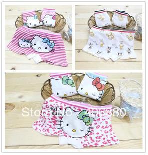 Best selling!! hello kitty girl cotton underwear children underwear boxer Free shipping 10pcs/lot