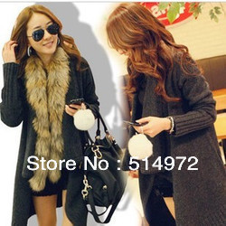 Best selling!!New turn-down collar women sweater coat solid ladies cardigan jacket black female garment free shipping