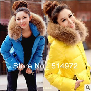 Best Selling!!new winter Women's cotton-padded deeply artificialfur collar ladies Winter Coat female Hoody Outwear free shipping