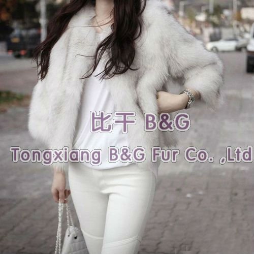 BG22112 VIP Discount 6 Colors Genuine Fox Fur Jacket Winter Ladies Fitted Clothes Hot Sale OEM Wholesale Retail