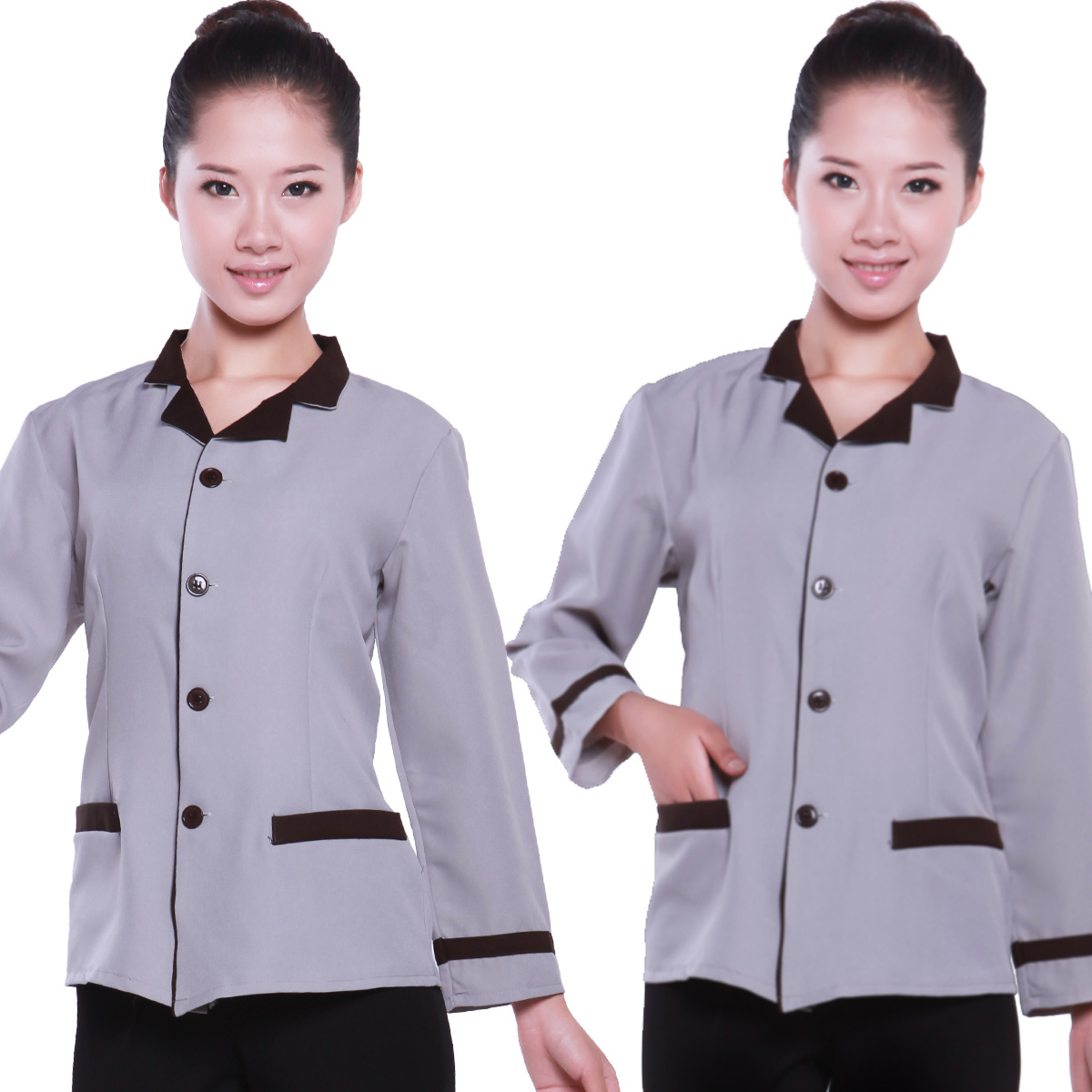 Bh-97 work wear autumn and winter female work wear long-sleeve cleaning service work wear