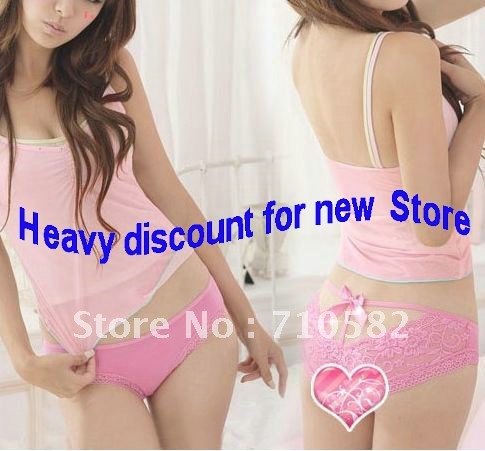 Big discount  50PCS/LOT 2012 the latest trend Lace sexy women panties/underwear,/briefs with bow tie