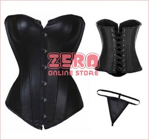 Big Discount! Free Shipping! Retail & Wholesale Leather Corset Body Lift Shaper Sexy Leather Lingerie #2228