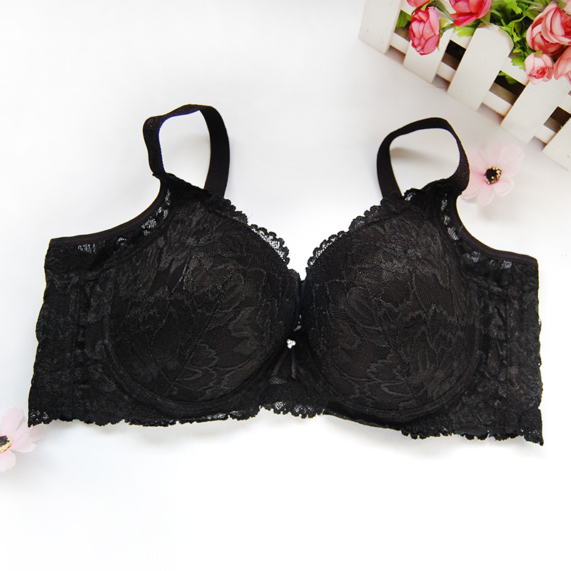 Big mm lace deep V-neck moon set bra adjustable bra aa23