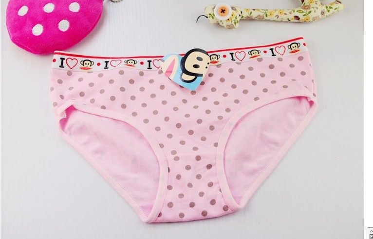 Big mouth dot CARTOON  lady's low waist candy color cute cartoon underwear briefs 10 colors FREE SHIPPING