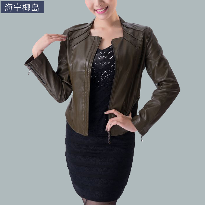 Bird autumn leather clothing leather jacket female outerwear genuine leather sheepskin women's leather clothing