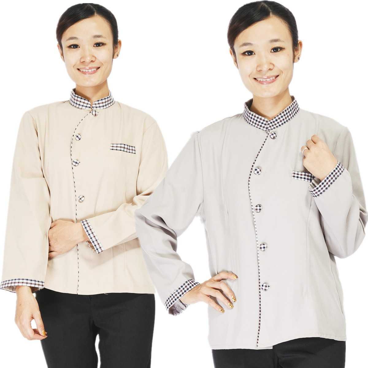 Bj526a long-sleeve cleaning service autumn and winter women's tooling work wear