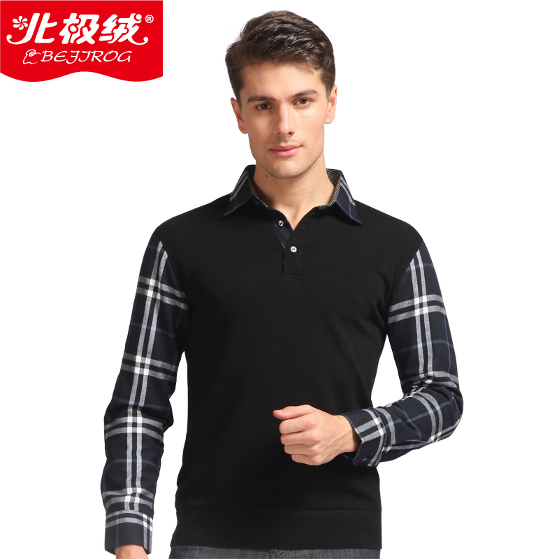 BJR Thermal underwear plus velvet thickening male casual commercial thermal shirt thermal t-shirt