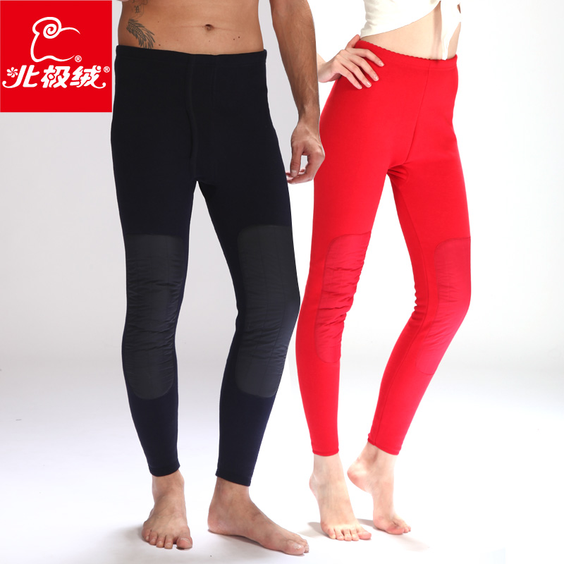 BJR Winter wool kneepad thickening plus velvet warm pants male women's kneepad trousers legging