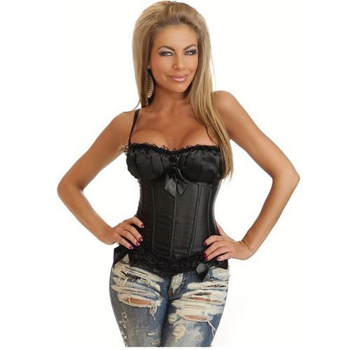 Black and Black flower Corset Body Shaper Sexy Corset - qm8899