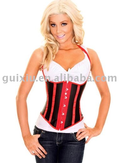 Black and Red Under bust Shaper corset