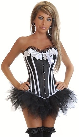 Black and White fashion Corset Skirt Suits Free shipping - AB969